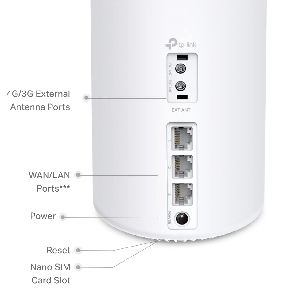 TP-Link Deco X50 4G LTE Router – AX3000 WiFi 6, Dual-Band, 3 Gigabit Ports, Mesh