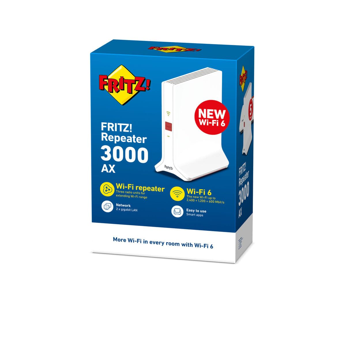 AVM FRITZ!Repeater 3000 AX – WiFi 6 Mesh Repeater, 3.000 MBit/s, 2,4 & 5 GHz