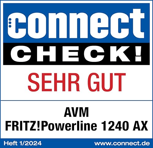 FRITZ!Powerline 1240 AX – Gigabit-Powerline mit Wi‑Fi 6, WLAN-Access Point