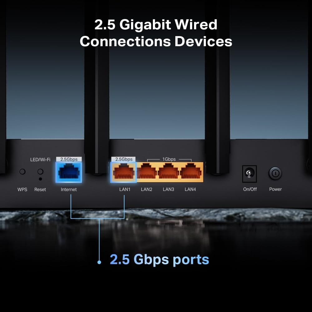 TP-Link Archer BE400 Wi-Fi 7 Dual-Band Router – 2×2,5G LAN, MU-MIMO, VPN, USB 3.0, EasyMesh & HomeShield