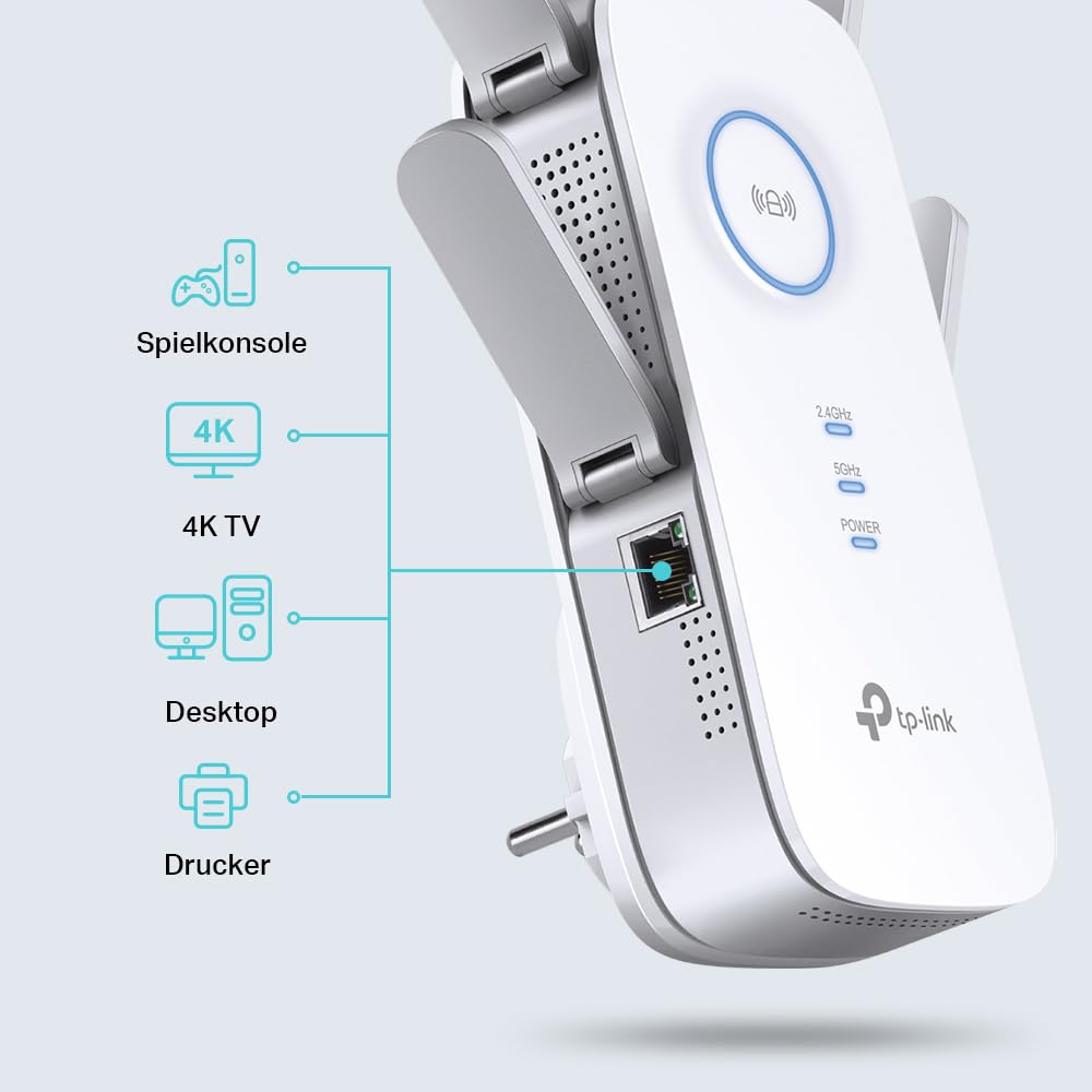 TP-Link RE655 WLAN Repeater AC2600 – Dual-Band, Gigabit, App-Steuerung