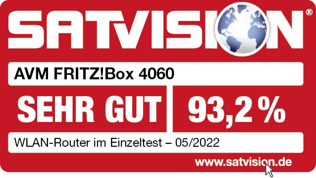 FRITZ!Box 4060 Wi-Fi 6 Router – Mesh, 3x Gigabit-LAN, DECT, USB 3.0