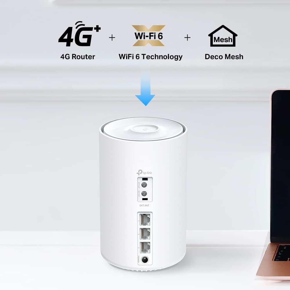 TP-Link Deco X50 4G LTE Router – AX3000 WiFi 6, Dual-Band, 3 Gigabit Ports, Mesh