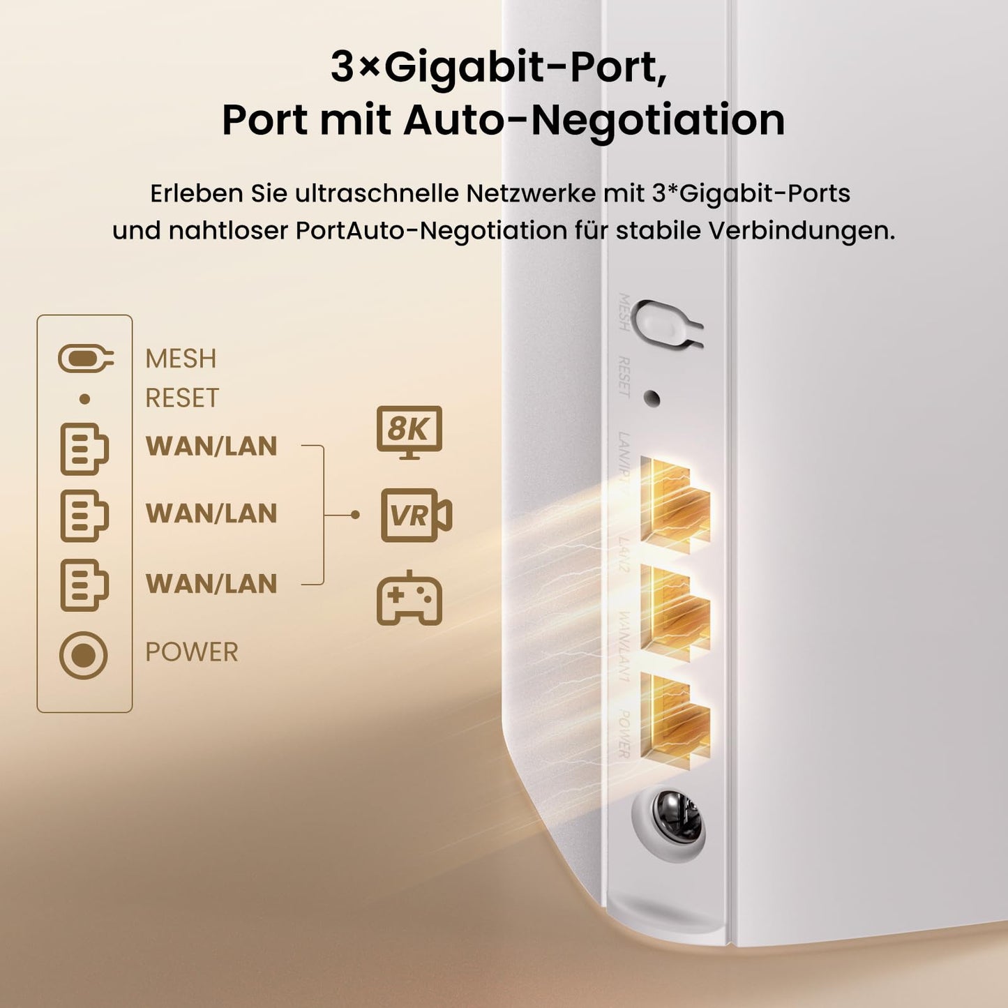 Tenda Nova ME3 Pro Wi-Fi 7 Mesh System, BE3600 Dual-Band with Gigabit Ports – 3-Pack