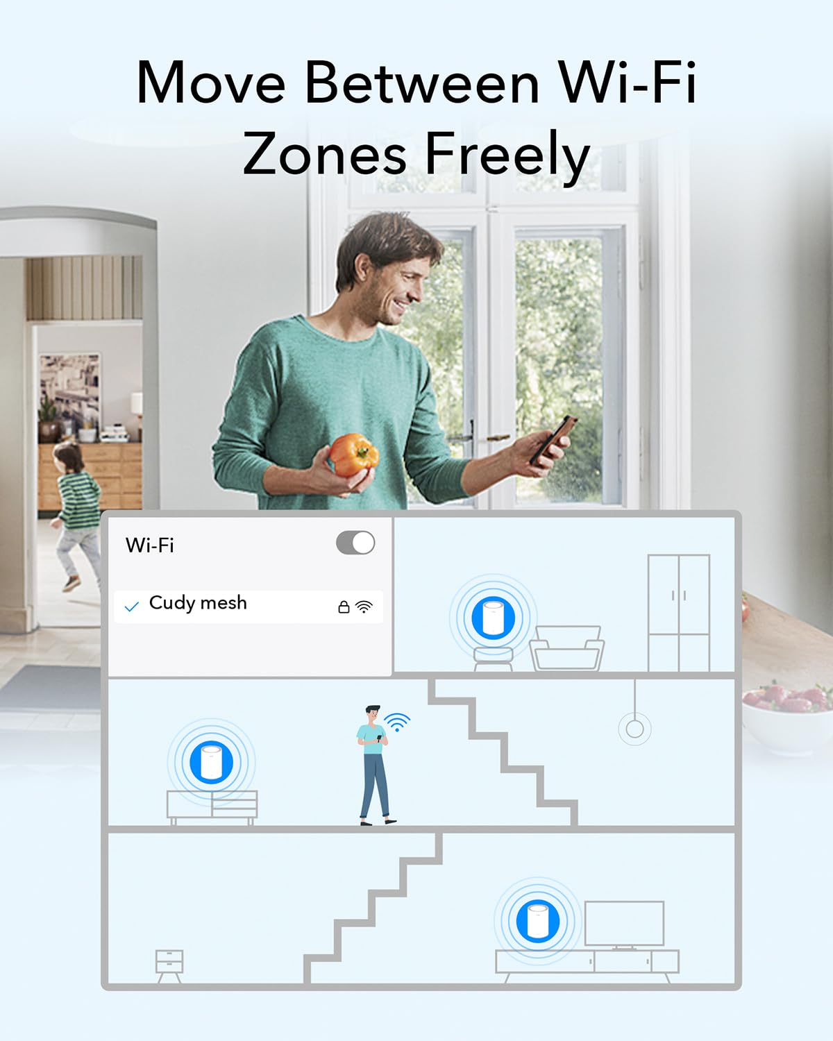Cudy AX3000 Wi-Fi 6 Mesh WLAN System – 2,5G WAN, 3er-Pack, bis 600 m²