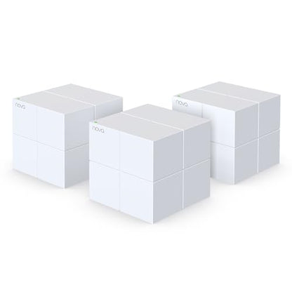Tenda Nova MW6 Mesh WLAN Set – AC1200 Dual-Band, 3er-Pack, 6× Gigabit-Ports, App-Steuerung, WPA2