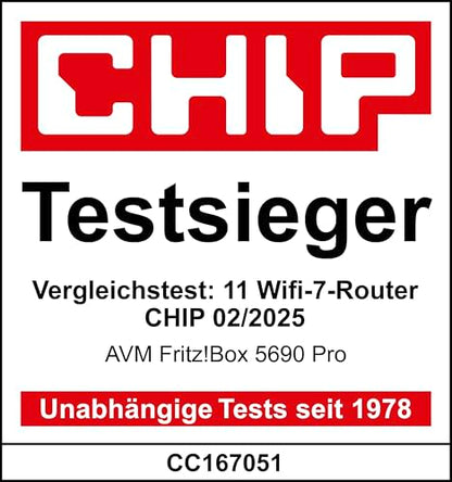 FRITZ!Box 5690 Pro – Wi-Fi 7 Premium DSL- & Glasfaser-Router mit Mesh, DECT-Basis & Triband