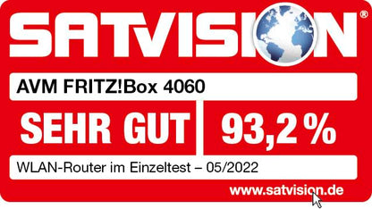 FRITZ!Box 4060 Wi-Fi 6 Router – Mesh, 3x Gigabit-LAN, DECT, USB 3.0