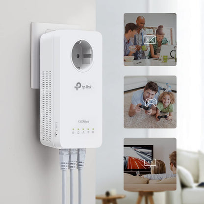 TP-Link TL-WPA8631P KIT – AC1200 WLAN Powerline Adapter Set, 3x Gigabit, Steckdose