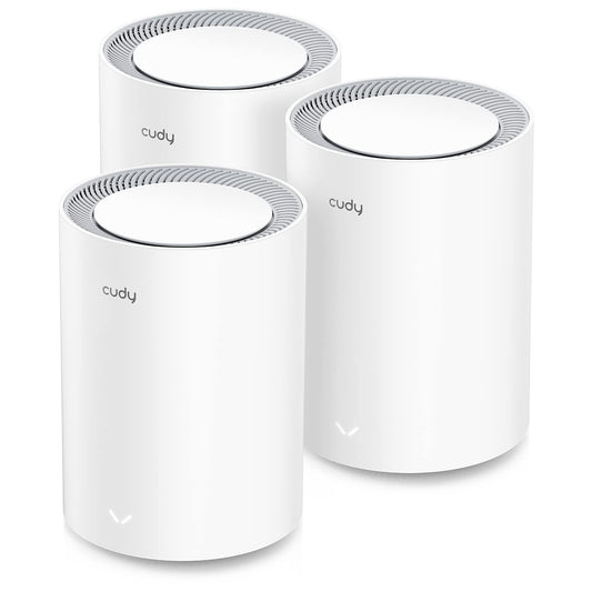 Cudy AX3000 Wi-Fi 6 Mesh WLAN System – 2,5G WAN, 3er-Pack, bis 600 m²
